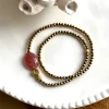 Bracelet double protection quartz fraise Bracelet PIERRES NATURELLES CRÉATRICE MADE IN FRANCE PAULETTEQUINCAILLERIE_18