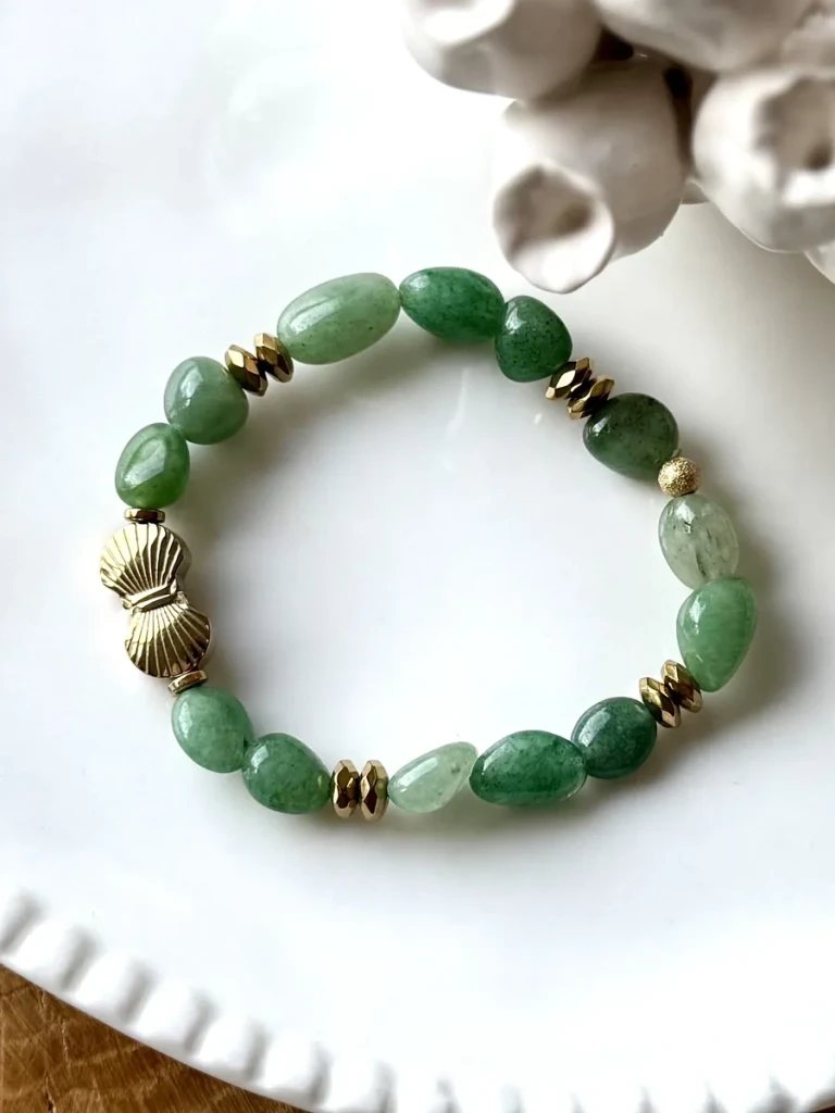 BRACELET VENUE AVENTURINE VERTE Bracelet PIERRES NATURELLES CRÉATRICE MADE IN FRANCE PAULETTEQUINCAILLERIE_4