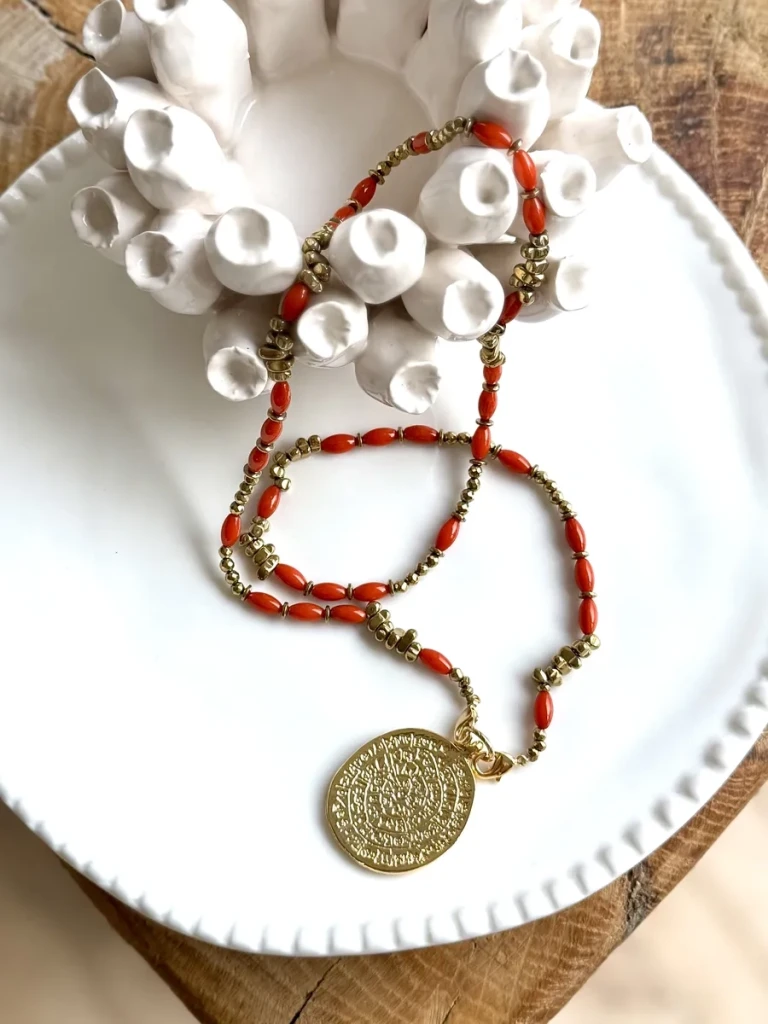 COLLIER niña pépites oranges COLLIER PIERRES NATURELLES CRÉATRICE MADE IN FRANCE PAULETTEQUINCAILLERIE_16