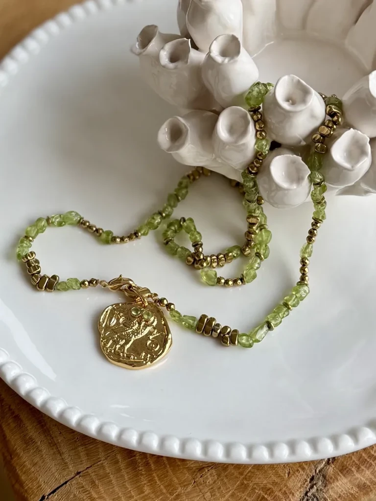 COLLIER niña pépites péridot COLLIER PIERRES NATURELLES CRÉATRICE MADE IN FRANCE PAULETTEQUINCAILLERIE_2