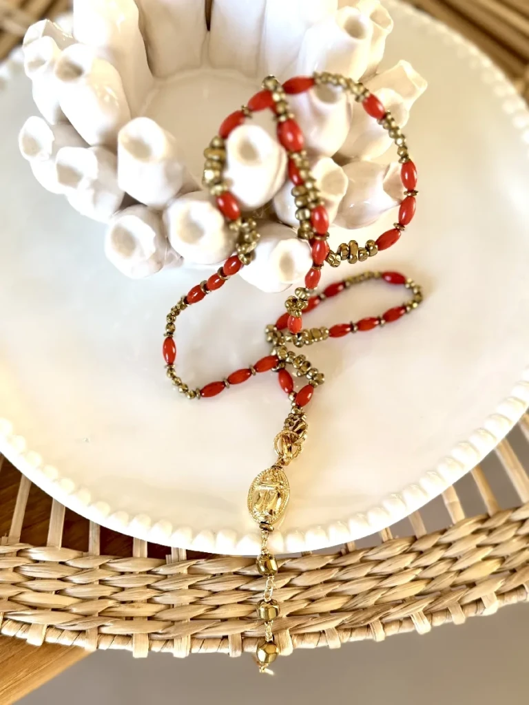 collier nina pépites corail orangé bijoux pierres naturelles createur francais paulettequincaillerie_10