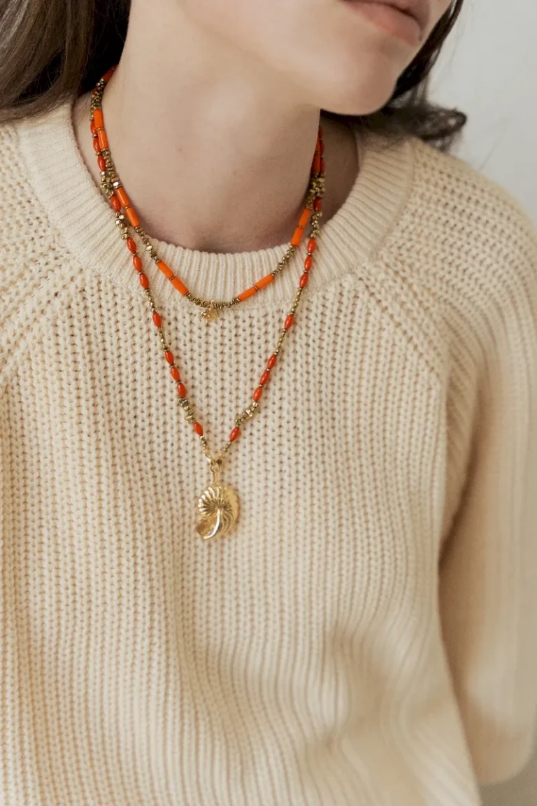 collier elisa oeil corail bijoux pierres naturelles createur francais paulettequincaillerie_8