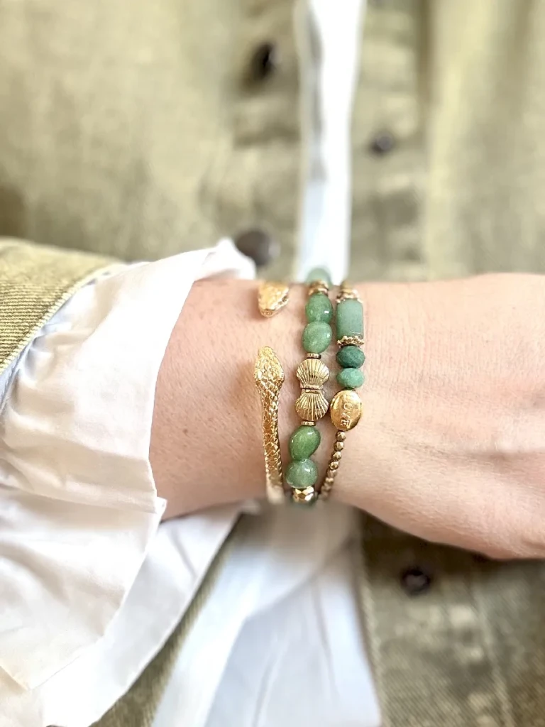 Bracelets AVENTURINE VERTE Bracelets pierres naturelles paulettequincaillerie_35