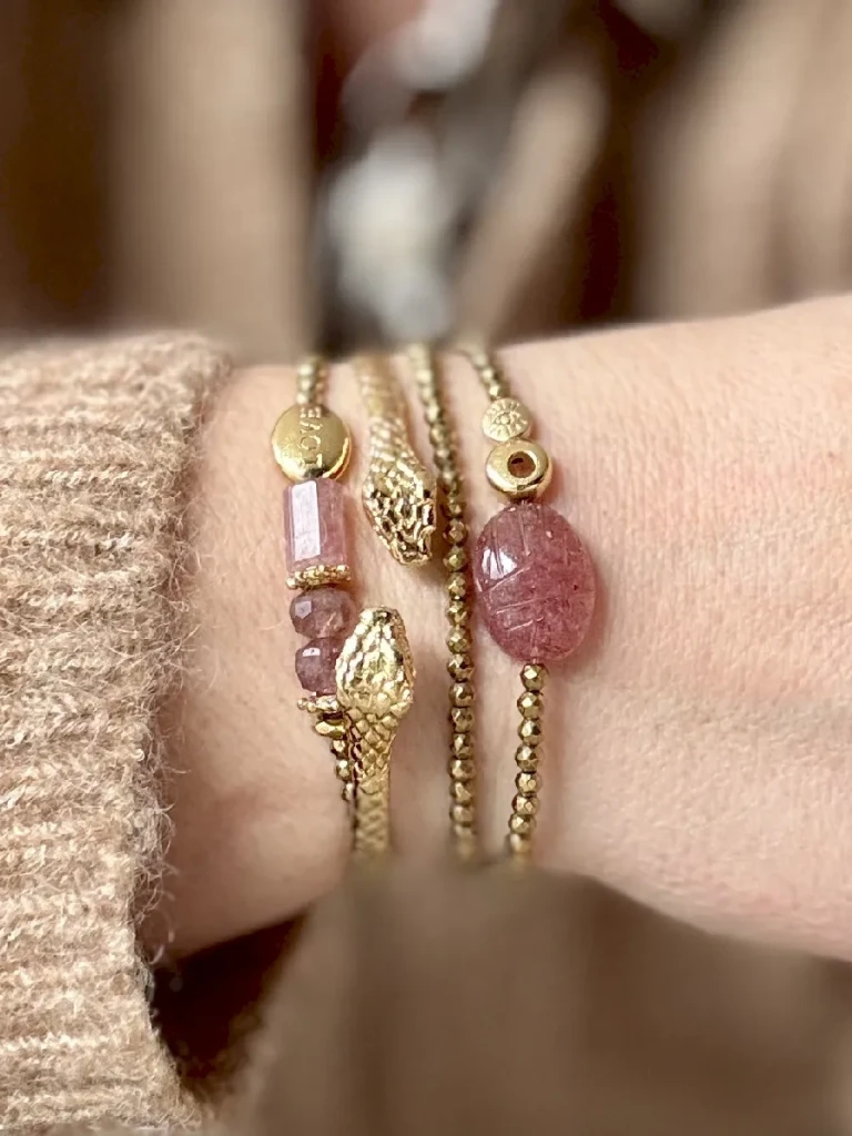Bracelets quartz fraise pierres naturelles paulettequincaillerie_52 Bracelets pierres naturelles paulettequincaillerie_52