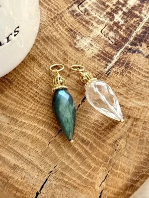 PENDENTIF PENDULE EN PIERRES NATURELLES