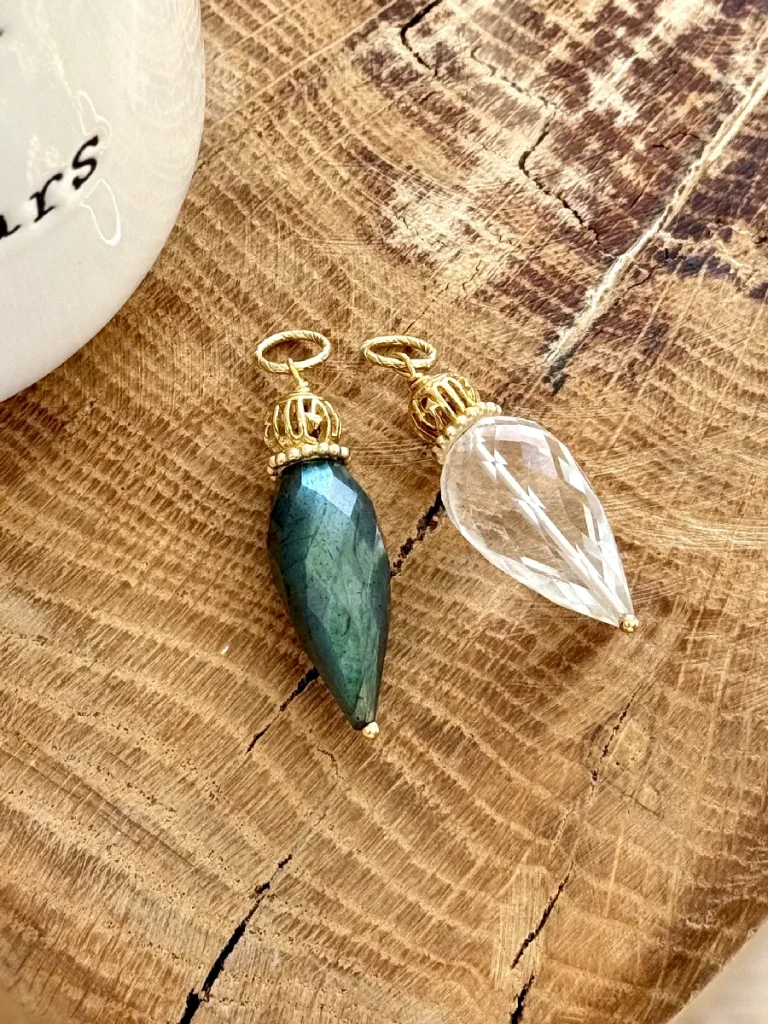 PENDENTIF PENDULE EN PIERRES NATURELLES