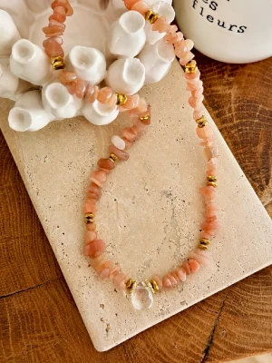 COLLIER CHIPS PIERRE DE LUNE PECHE